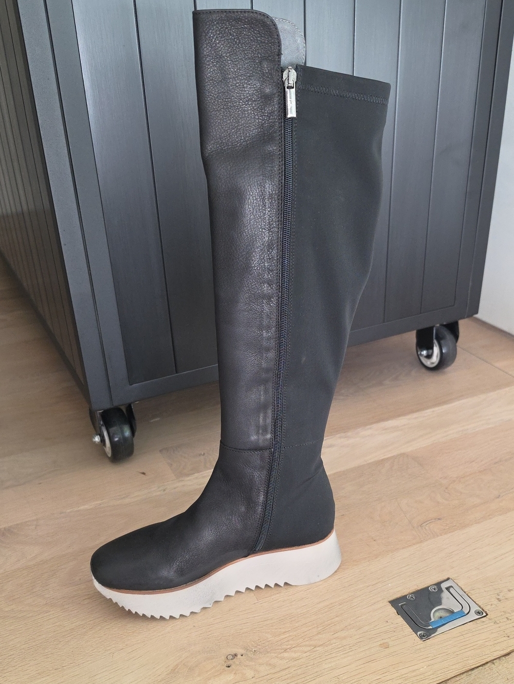 Elysse Ellison X Forma Black Leather Over-the-Knee Boots EU 37 NWT